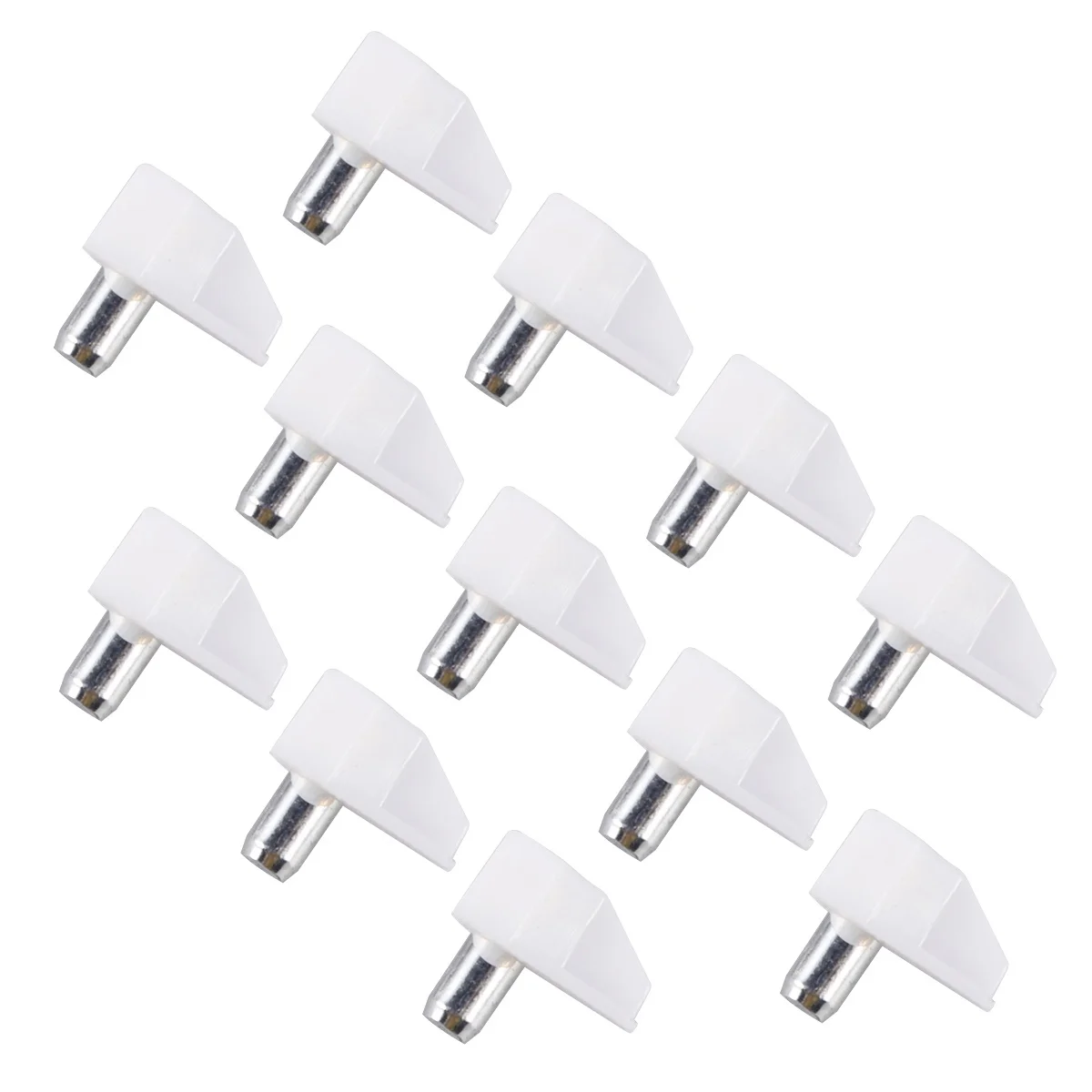 

30pcs Plastic Shelf Brackets Support Pegs Durable White Cabinet Bookcase Entertainment Center Storage Organizers