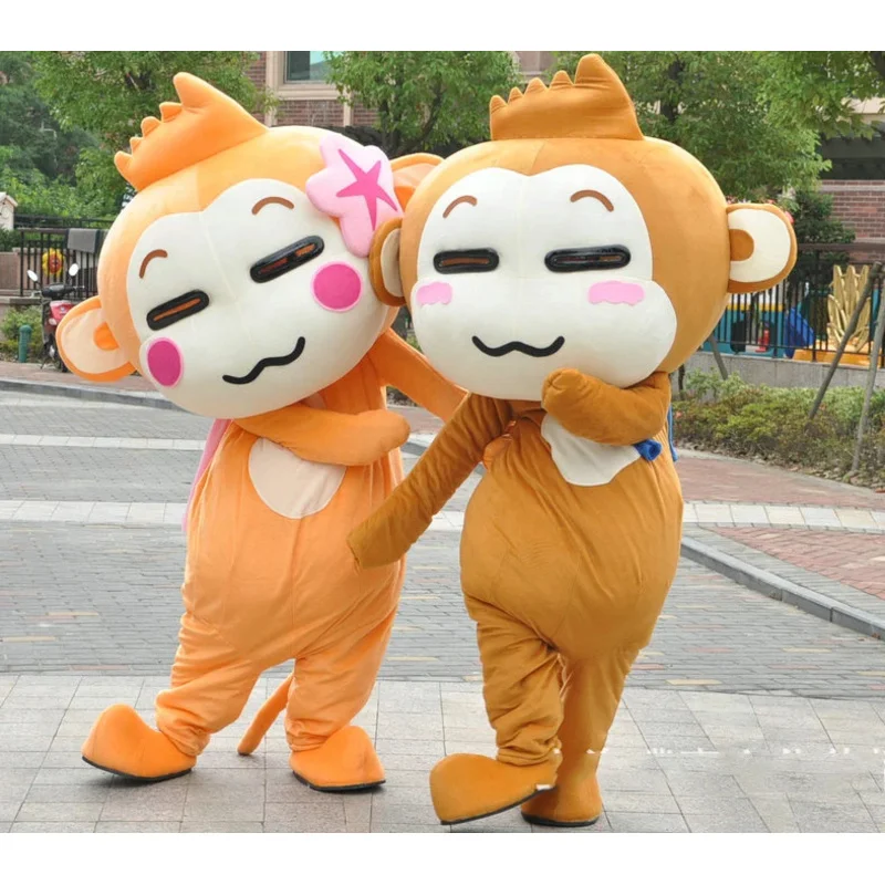 Monkey Mascot Costume Cartoon Doll Costume Rabbit Walking Character Animation Doll Costume Performance Cosplay Outfits For Adult