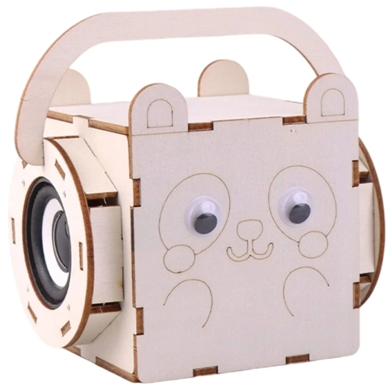 090B Wooden DIY Speaker Assembly For Kids Science Experiment STEM Learning Educational Toy No Tools Needed