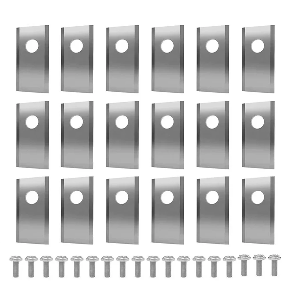 18-teiliges Ersatz-Rasenmäher-Schneidmesser-Set aus Edelstahl mit einem Loch für Worx Landroid Rasenmäher