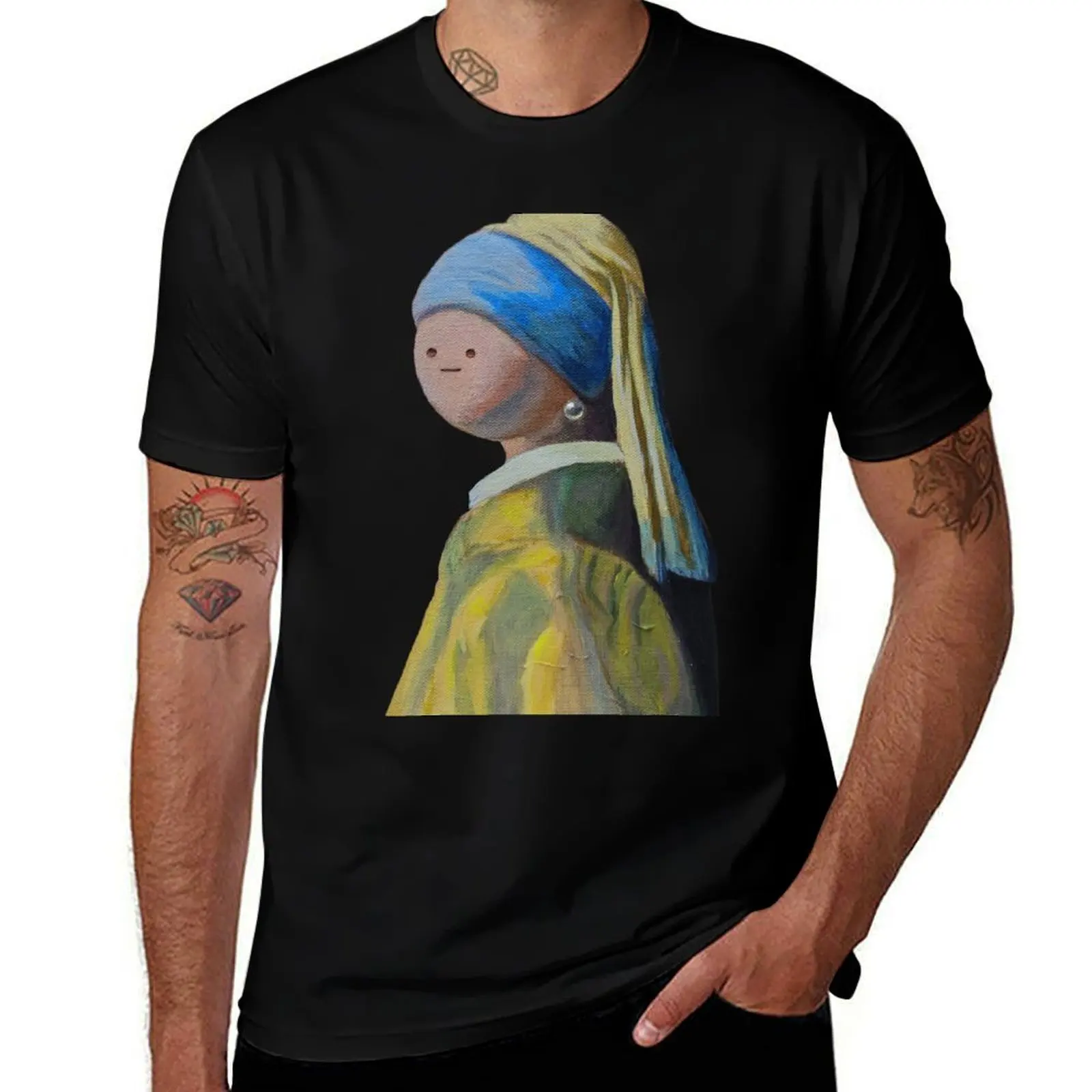 Gurl with a Purl Earring T-Shirt Big and Tall Basic Tee Shirt