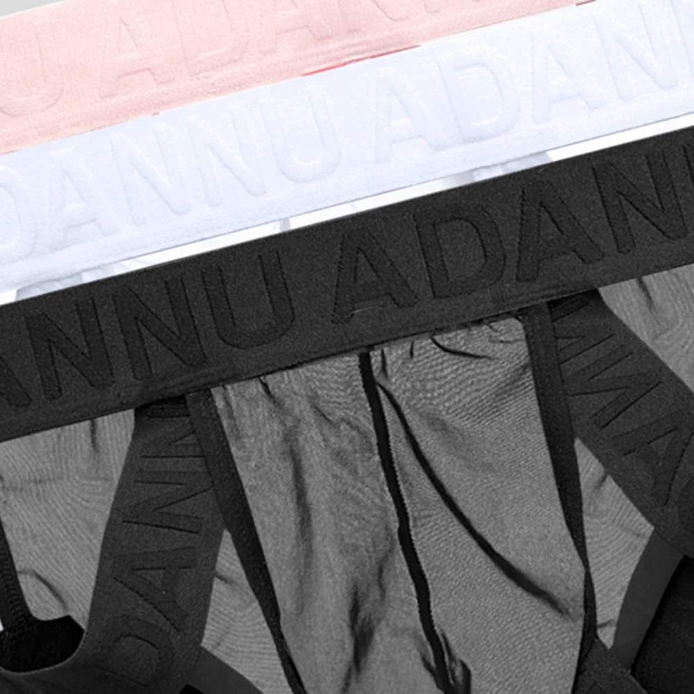 

Letter Solid Color Mens Briefs Comfortable Seamless Sexy Fashion Lingerie Low Waist Underwear Hollow Breathable