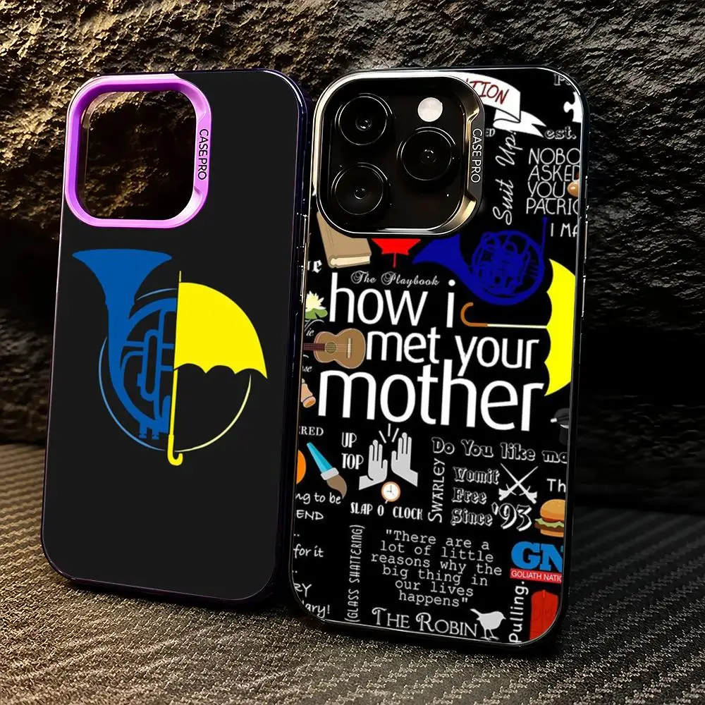 Capa de Celular How I Met Your Mother para iPhone 11/12/13/14/15/16/17 Pro Max, Gradiente de Cores, TPU Fina e à Prova de Choque