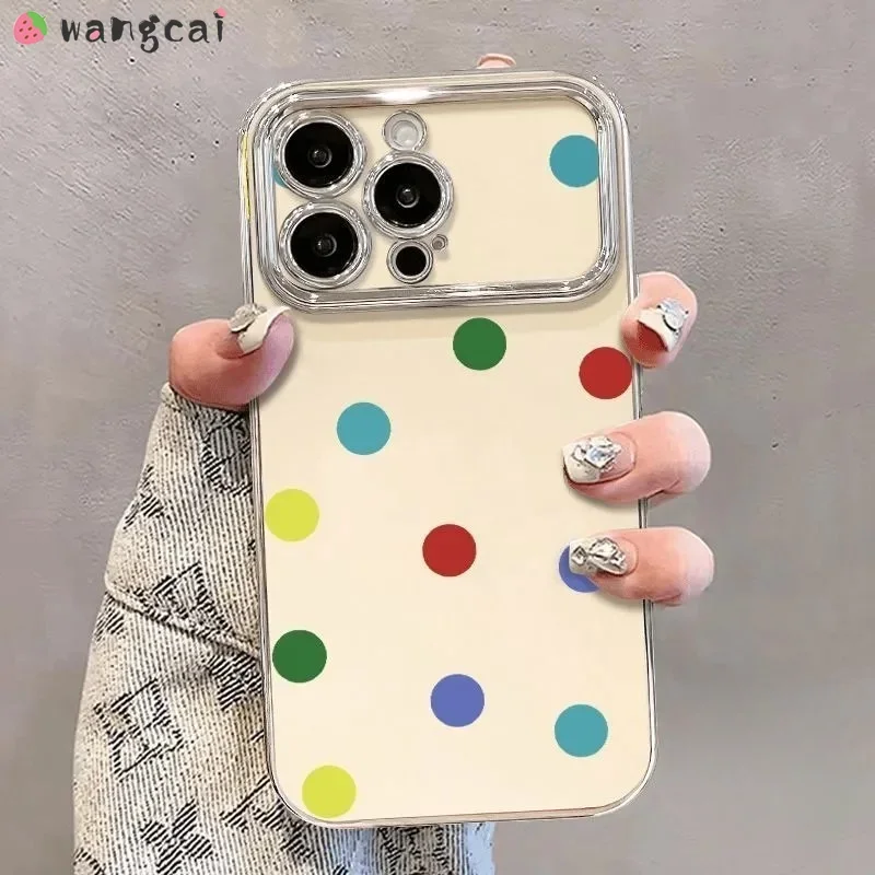 For Realme GT5 Pro GT3 GT2 GT 5G Neo 6 5 SE 240W 3T 2T 2 Phone Case Cute Color Polka Dot Cartoon Shockproof Cover