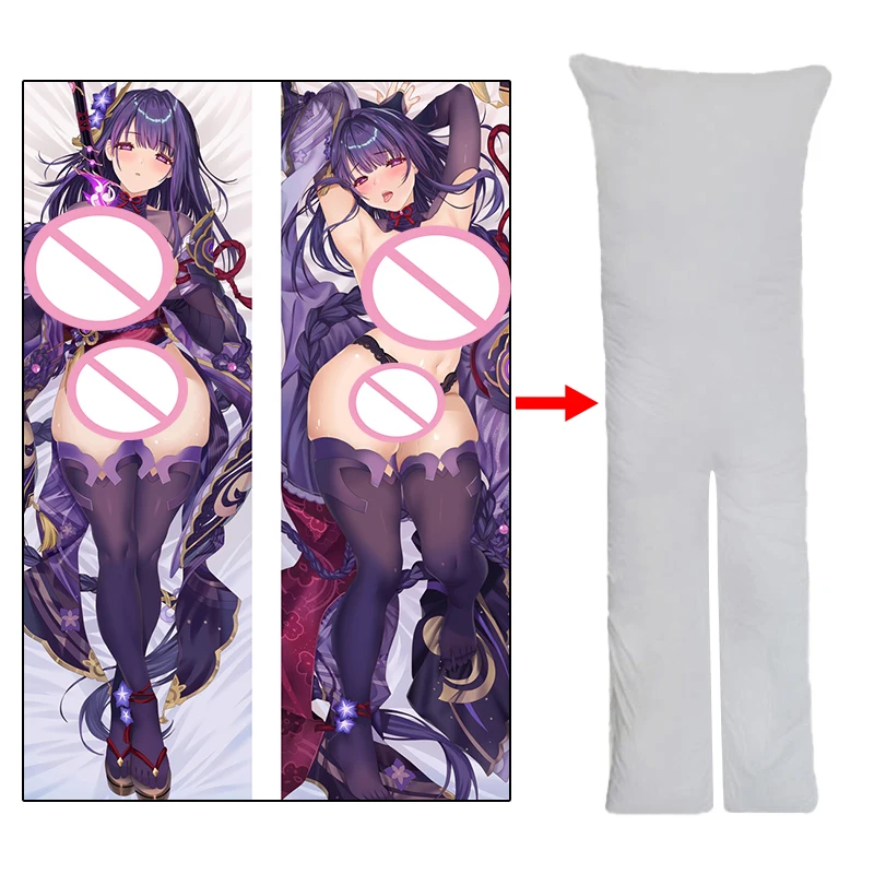 Raiden Shogun Split Legs Dakimakura Onahole Sex Anime Pillowcase Waifu Daki Body Pillows Bed Sleep Baal Pillow Case Cos Props