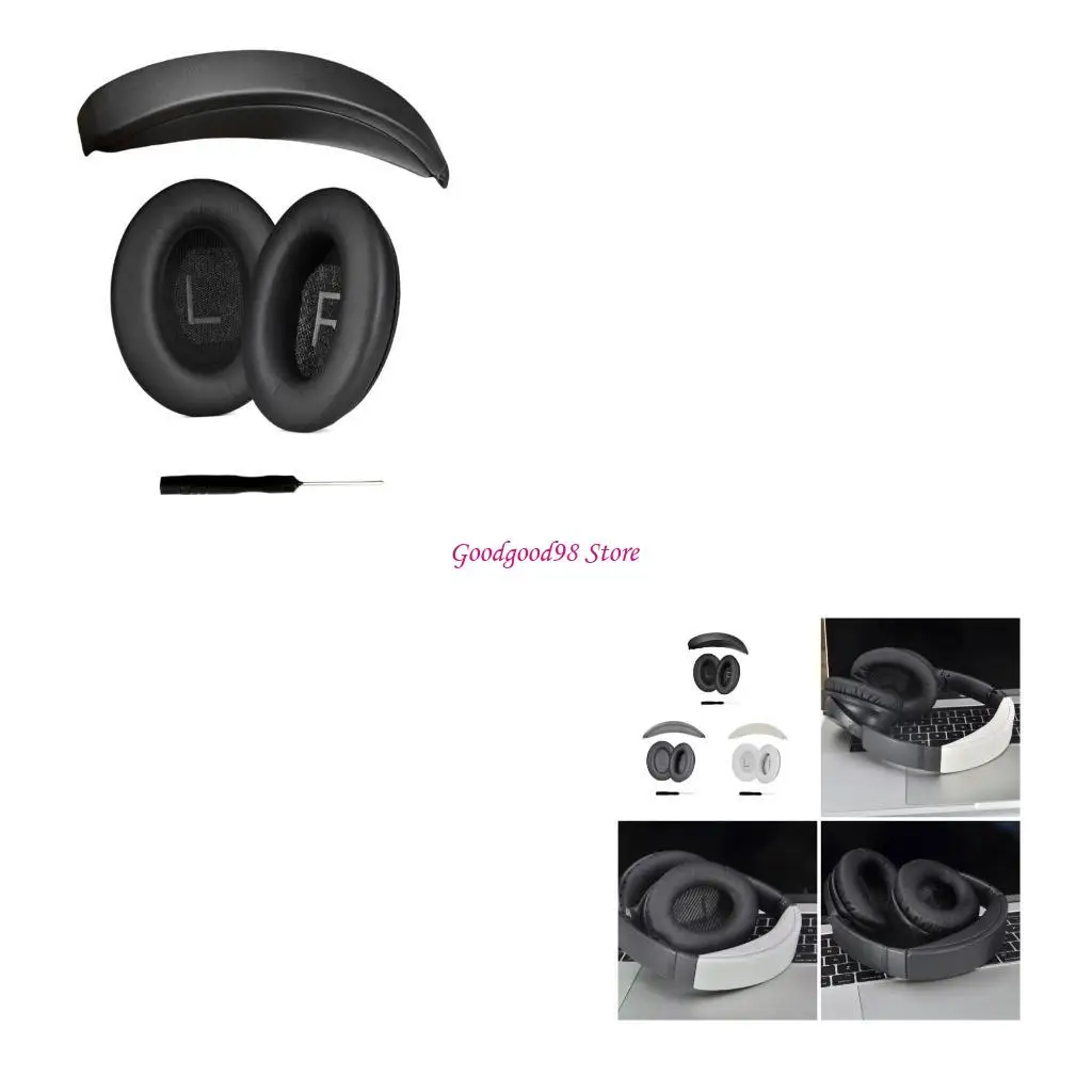 

Ear Cushions Headband Pad Set For QC35 QC35II QC45 QCSE Long Listening Comfort W8EC
