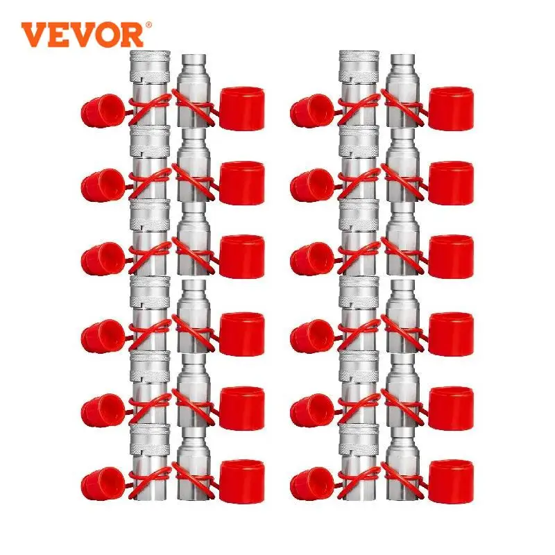 VEVOR 12 Pairs Hydraulic Coupler Coupling of 1/2