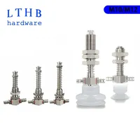 2 PCS Manipulator Vacuum Sucker Cup Base Buffer M10 Thread Pneumatic Manipulator Accessories Fitting Suction Cup Connecting Rod