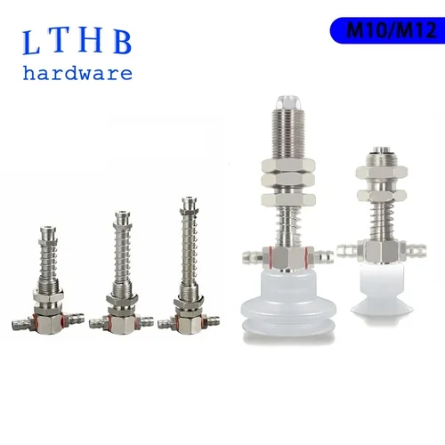 2 uds manipulador ventosa de vacío Base de taza amortiguador rosca M10 accesorios de manipulador neumático montaje ventosa biela