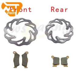 Motorcycle 260MM 220MM Front Rear Brake Discs Rotors Brake Pads For KTM EXC SX SXF XC XCF XCW XCF-W 125 150 250 300 350 450 530