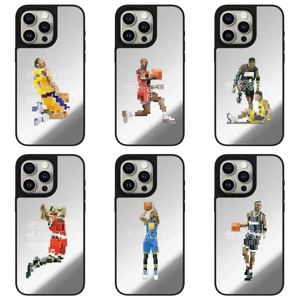 

Basketball Mirror Phone Case Cover for IPhone 11 12 13 14 15 16 Pro Max Case for IPhone 15 16 Pro Max