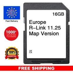 Carte SD pour Renault Fluence Scenic Zoe, R-Link 11.25 Carminat Sat Nav 2024, cartes de navigation GPS, Europe, Royaume-Uni, 16 Go, livraison gratuite