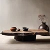 Mesa de centro de madera estética, diseño antiguo, decoración moderna para sala de estar, mesa de centro, servicio único, muebles para el hogar 6
