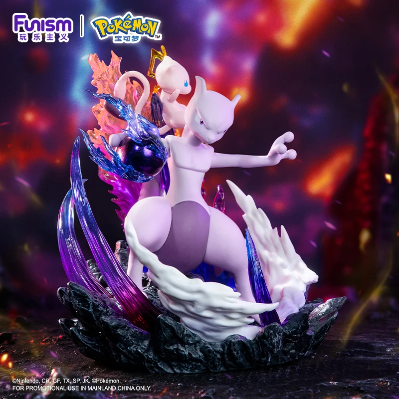 ポケモンアニメアクションフィギュアミュウツーとミュウ Funism