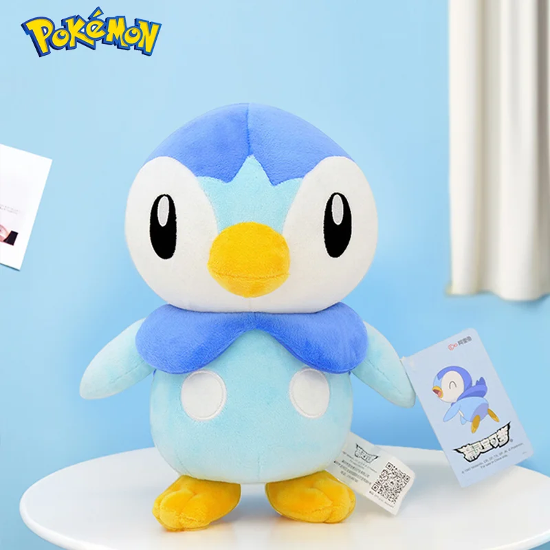 Original Pokemon Piplup Stuffed Plush Toys Doll Soft Animal Kawaii Anime Dolls Birthday Party Gift For Kids Friends Boy