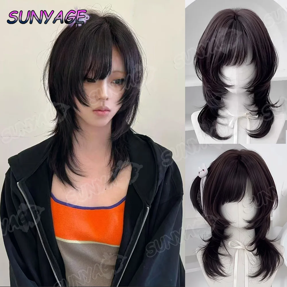 

SUNYAGE Wig short hair high-level collarbone hair natural refinement air feel JK ancient early date series Lolita synthetic wig