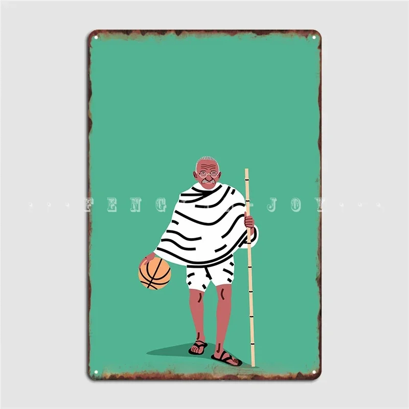 Balling Gandhi Poster Metal Plaque Designing Pub Mural Painting Mural Tin Sign Poster