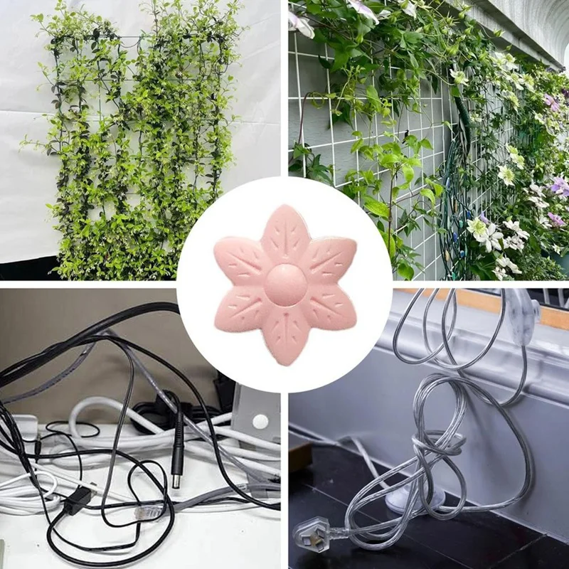 GTBL Climbing Plants Wall Clips Fixing Holder Flower Shape Plant Climber For Balcony