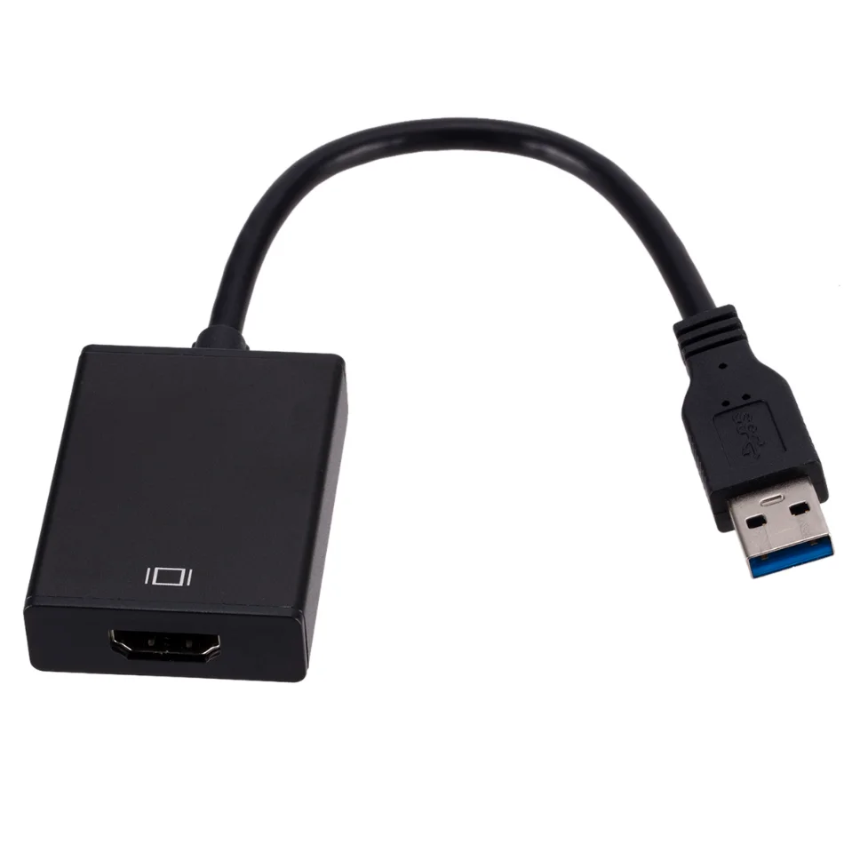 USB 3.0 to HDMI Adapter 1080P USB 3.0 to HDMI Video Graphics Cable Converter for Projector HDTV PC Laptop Windows XP 7/8/8.1/10