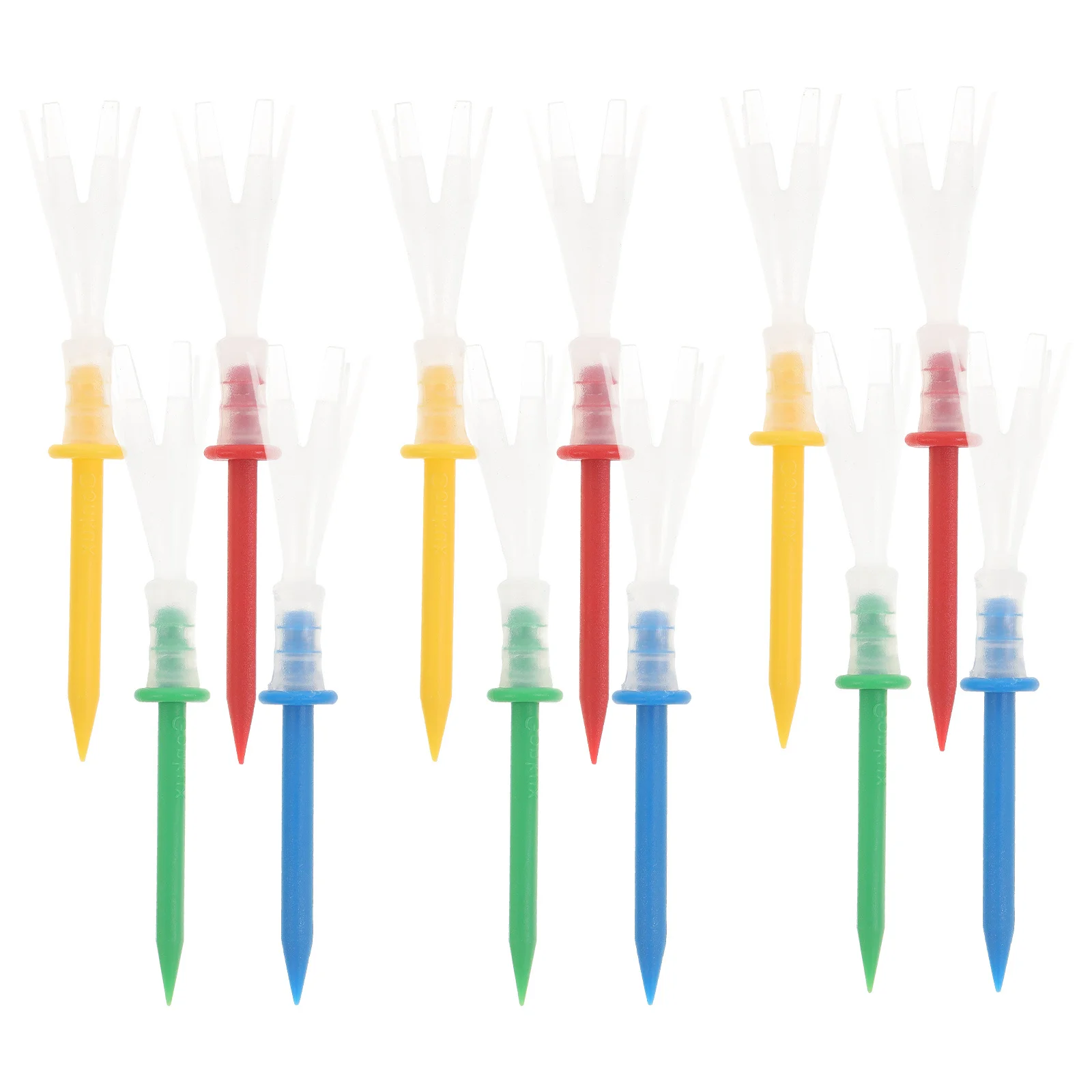 

16pcs Golf Tees Plastic 4 More Yards Tee Pegs Durable Random Color For Consistent Swing Accuracy Tees