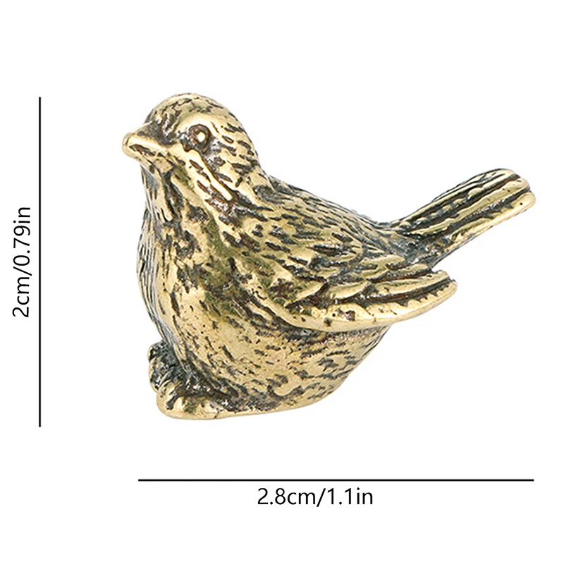 Pure Copper Sparrow Copper Ornaments Antique And Fun Bird Tea Pet Decorations Brass Animal Figurines Miniatures Craft