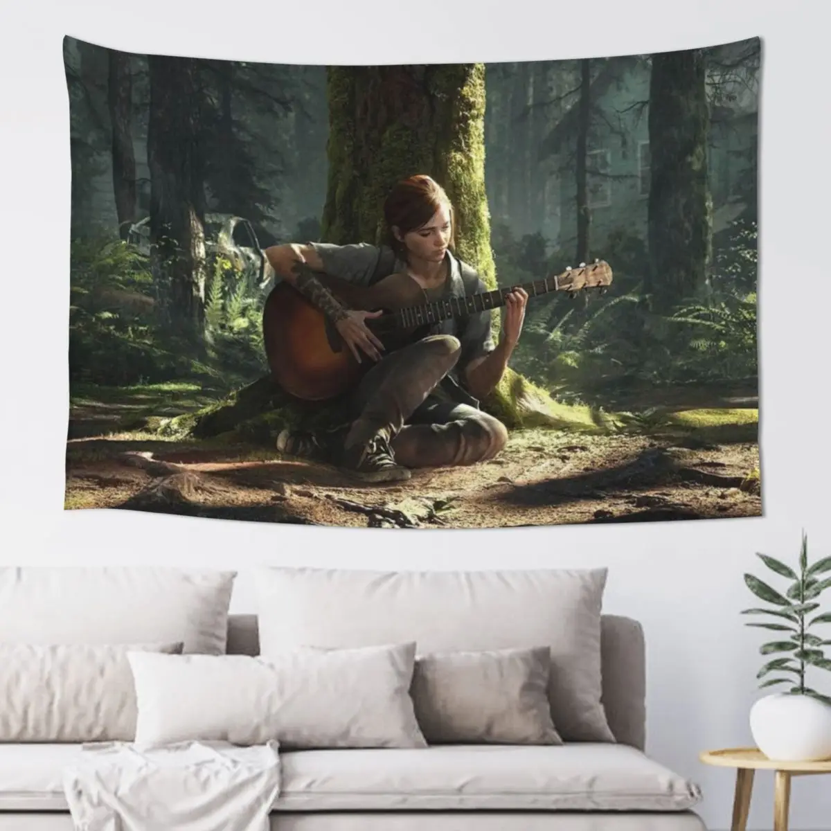 

Ellie With Guitar Tapestry Decor Home Carpet On The Wall Tapestry