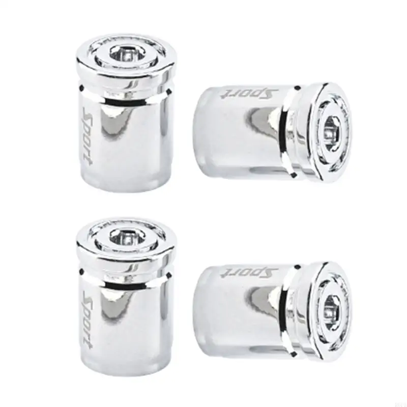 

4 Pcs Tire Valves Stem Caps Anti Theft Designs Tire Valves Covers Dustproof & Waterproof Universal Fit for Car & Motorbike