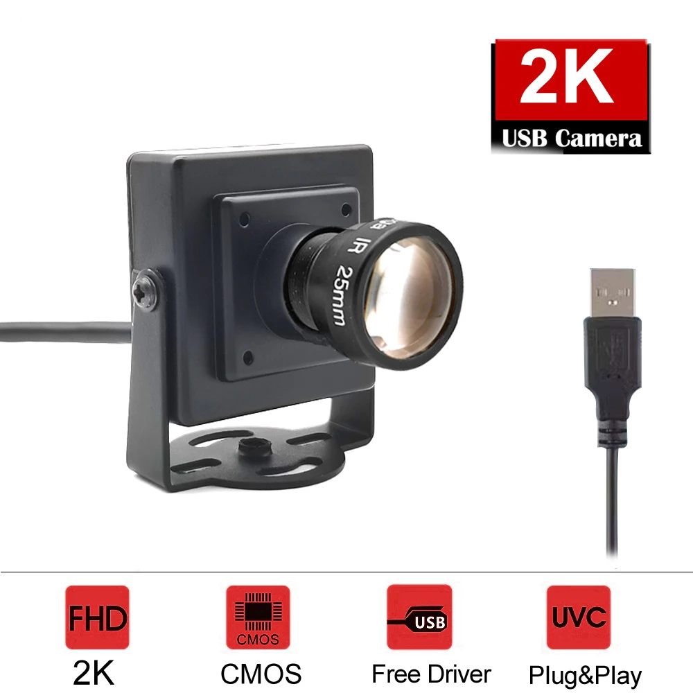 

NEOCoolcam 5MP 25mm 35mm Long Focal Length 30fps 2K Mini Metal USB Webcam UVC OTG Usb PC Video Camera Plug and play