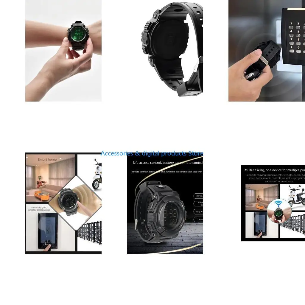 77JD 433/315MHz Smartwatches Wireless Remote Control Duplicators Gate Copy