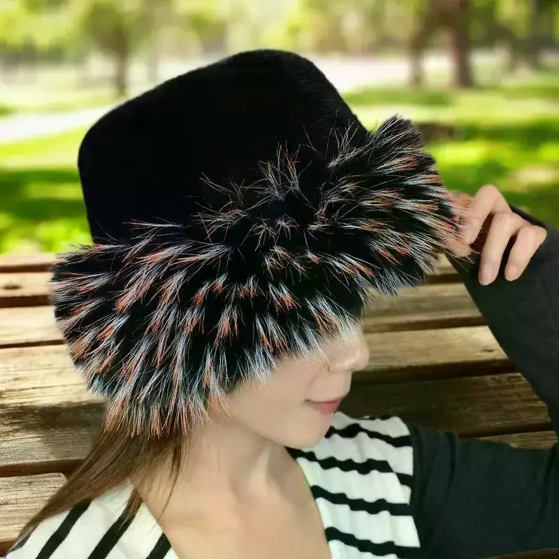 

Зимняя плюшевая рыбацкая шапка для женщин, толстая пушистая меховая защитная шапка для ушей, ветрозащитная теплая панама, кепка для бассейна