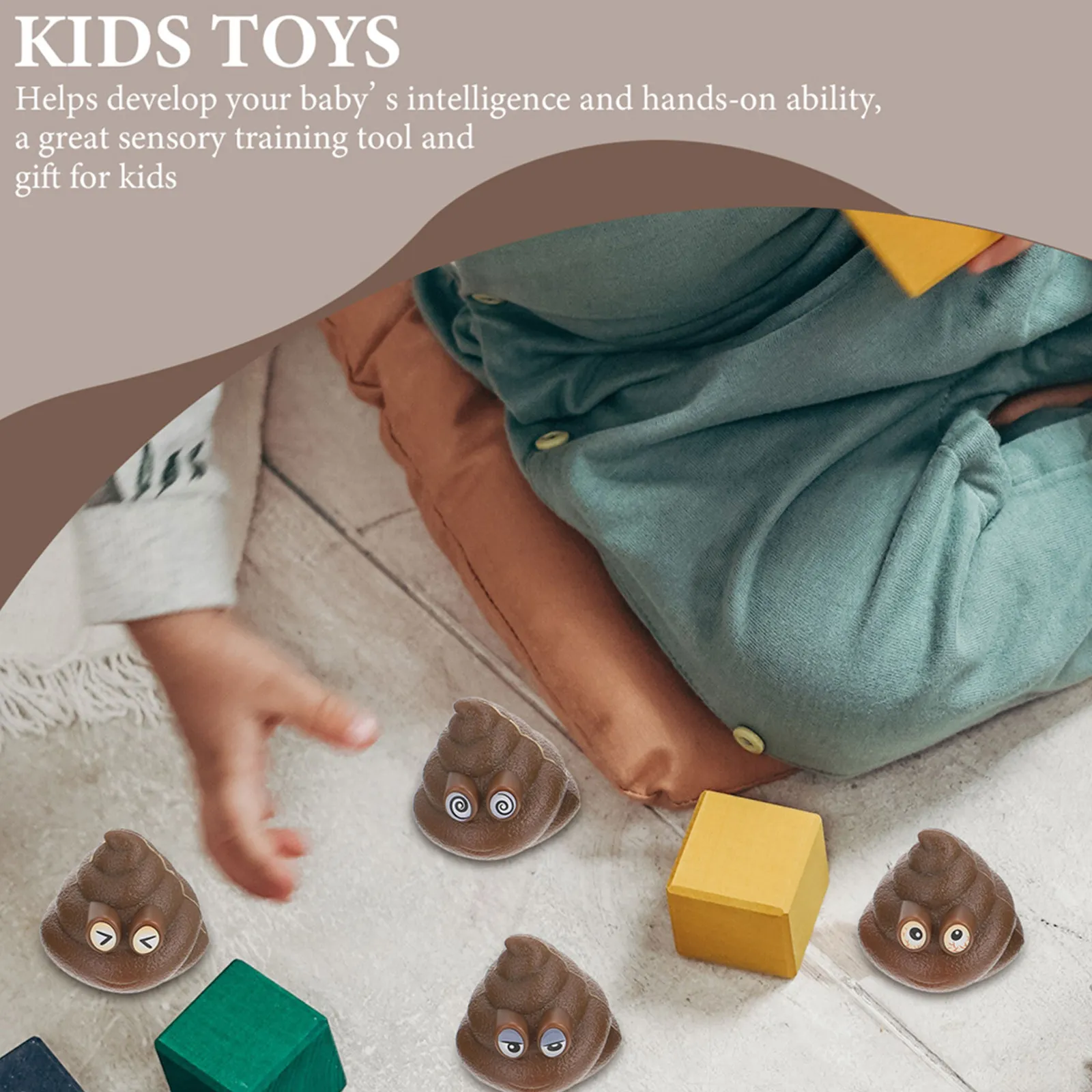 

60Pcs Fake Poop Realistic Prank Props for Party Games Bathroom Kitchen Pool April Fool Halloween Decor Fun Tossing Playthings