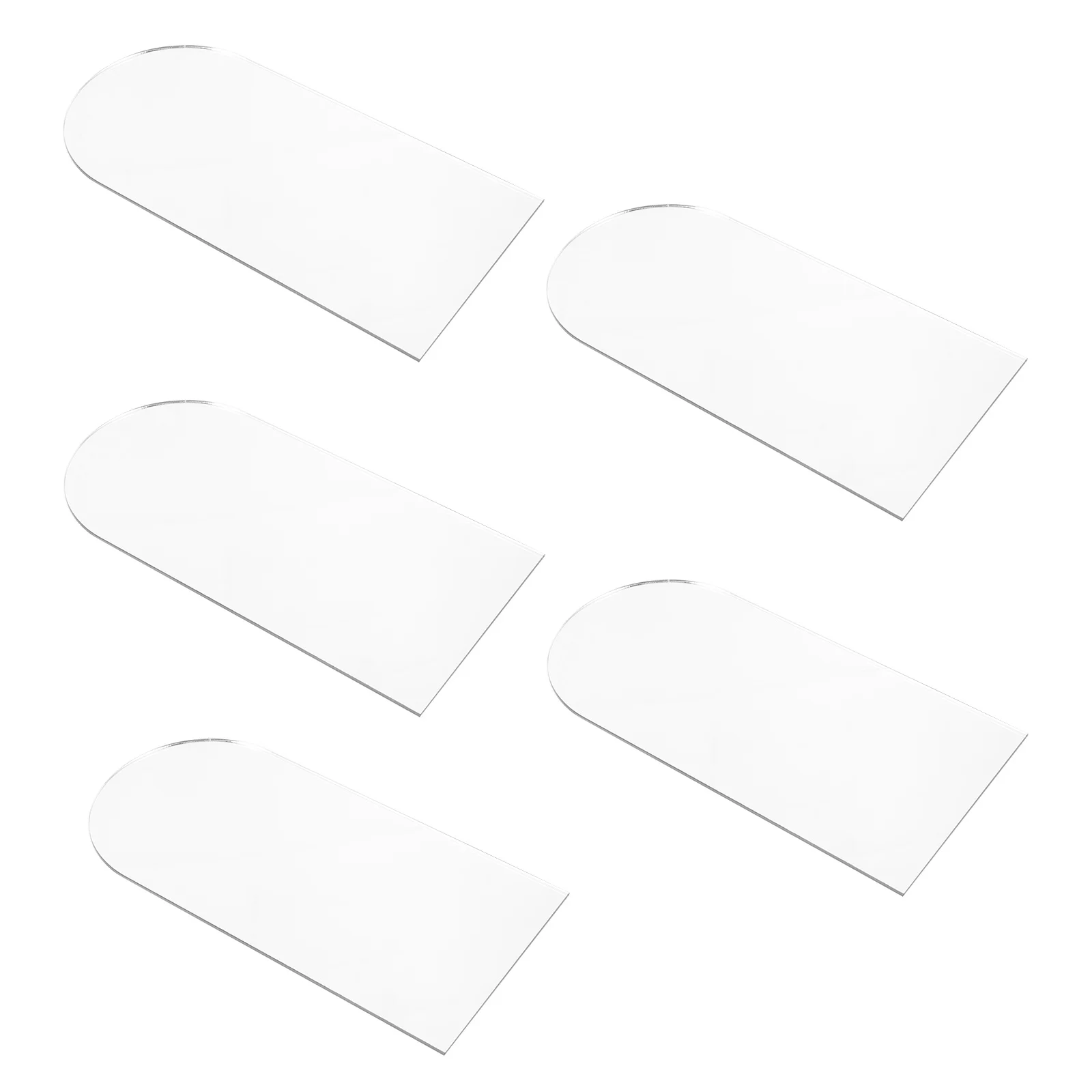 5Pcs DIY Acrylic Irregular Makeup Mirror Sheets Durable Mirror Supply for Home Vanity Desktop Decoration