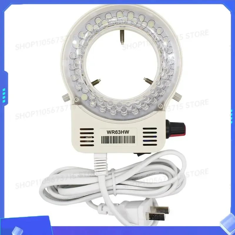 for WR63HW Stereo Microscope LED Light Source 56 Lights Adjustable Brightness Cold Light Ring Auxiliary Lamp for Micro Inlay