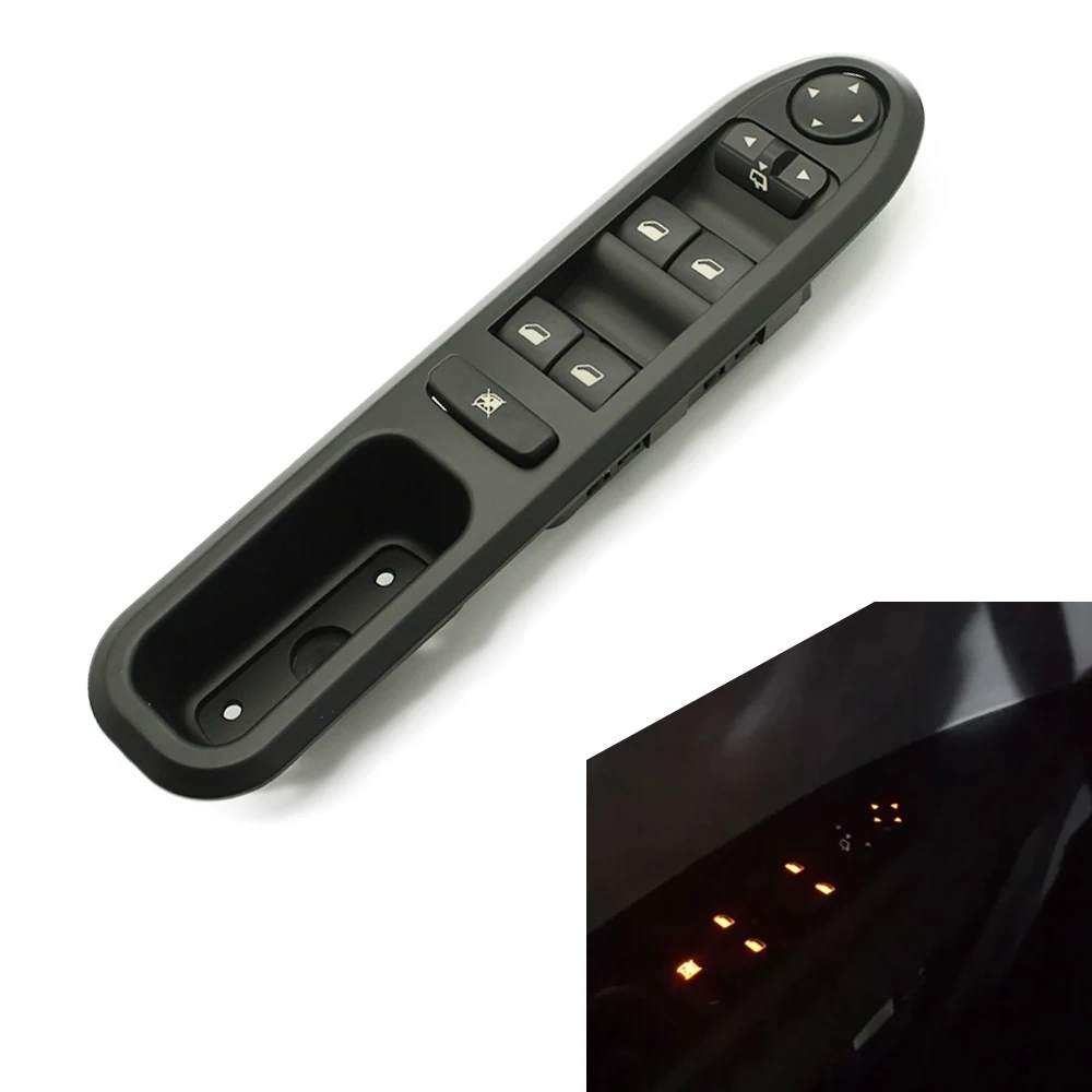 

6554.ER For Peugeot 407 SW 2004-2010 Car Glass Lifter Main Power Window Control Switch with Panel