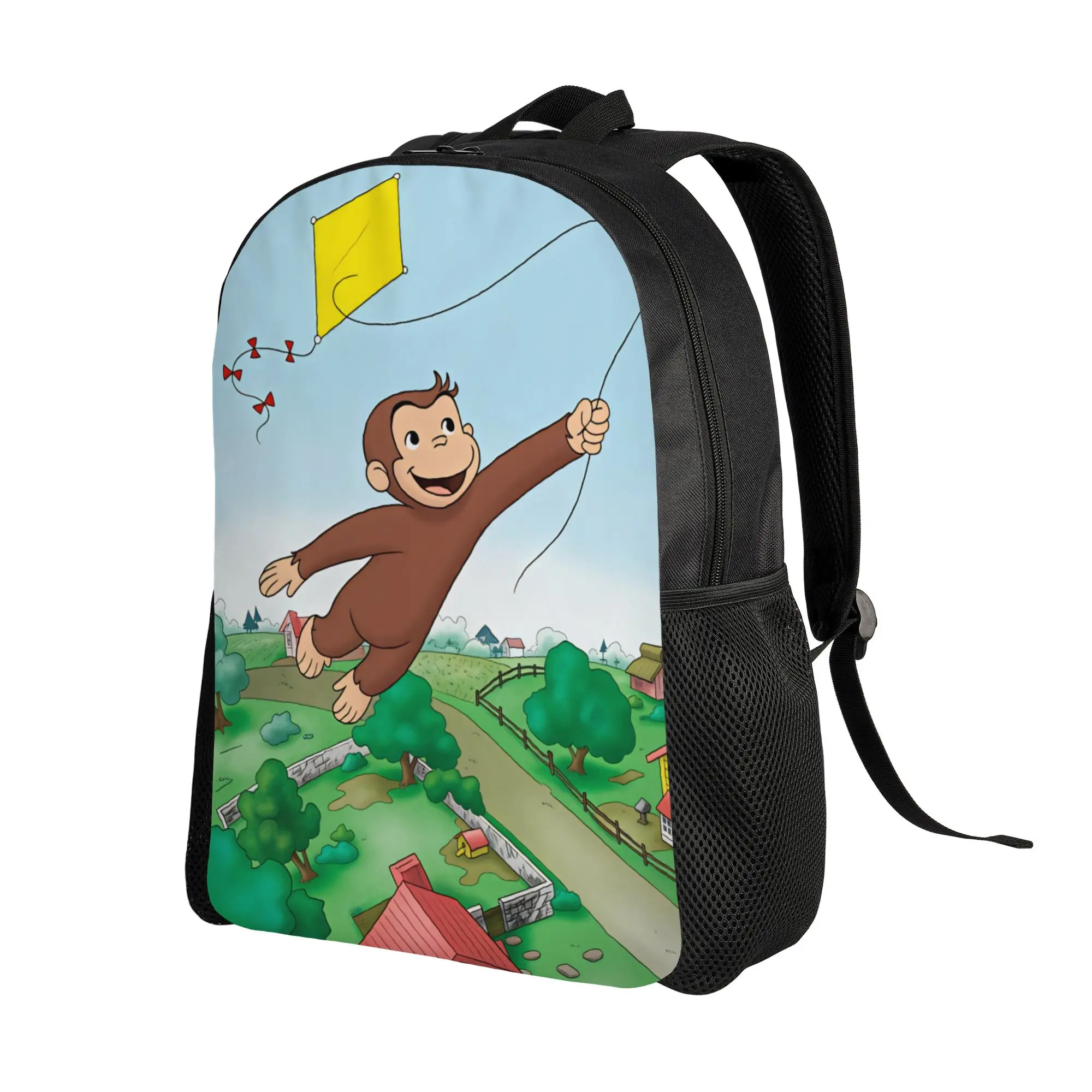 Curious George Monkey Backpack Female  Lightweight Backpacks Polyester Kawaii High School Bags Trekking Custom Rucksack