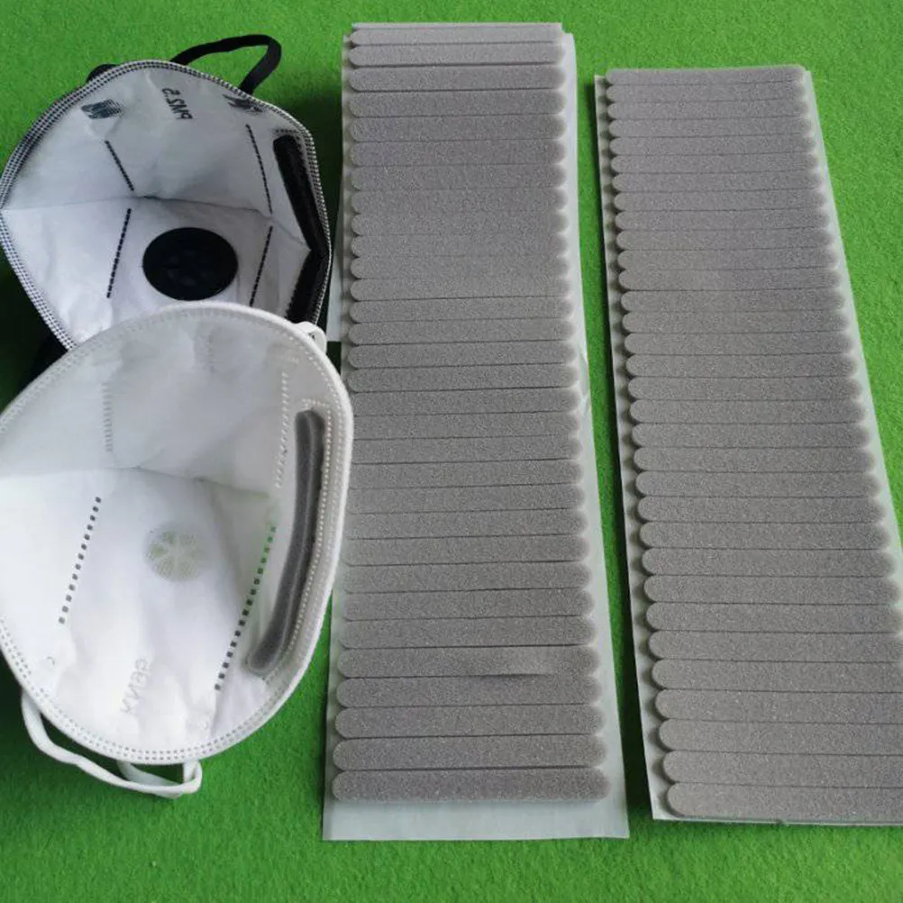 

100Pcs Mask Sponge Nose Strips Grey for Mask Cushion Strip Disposable Nasal Pressure Strip Breathable Comfortable