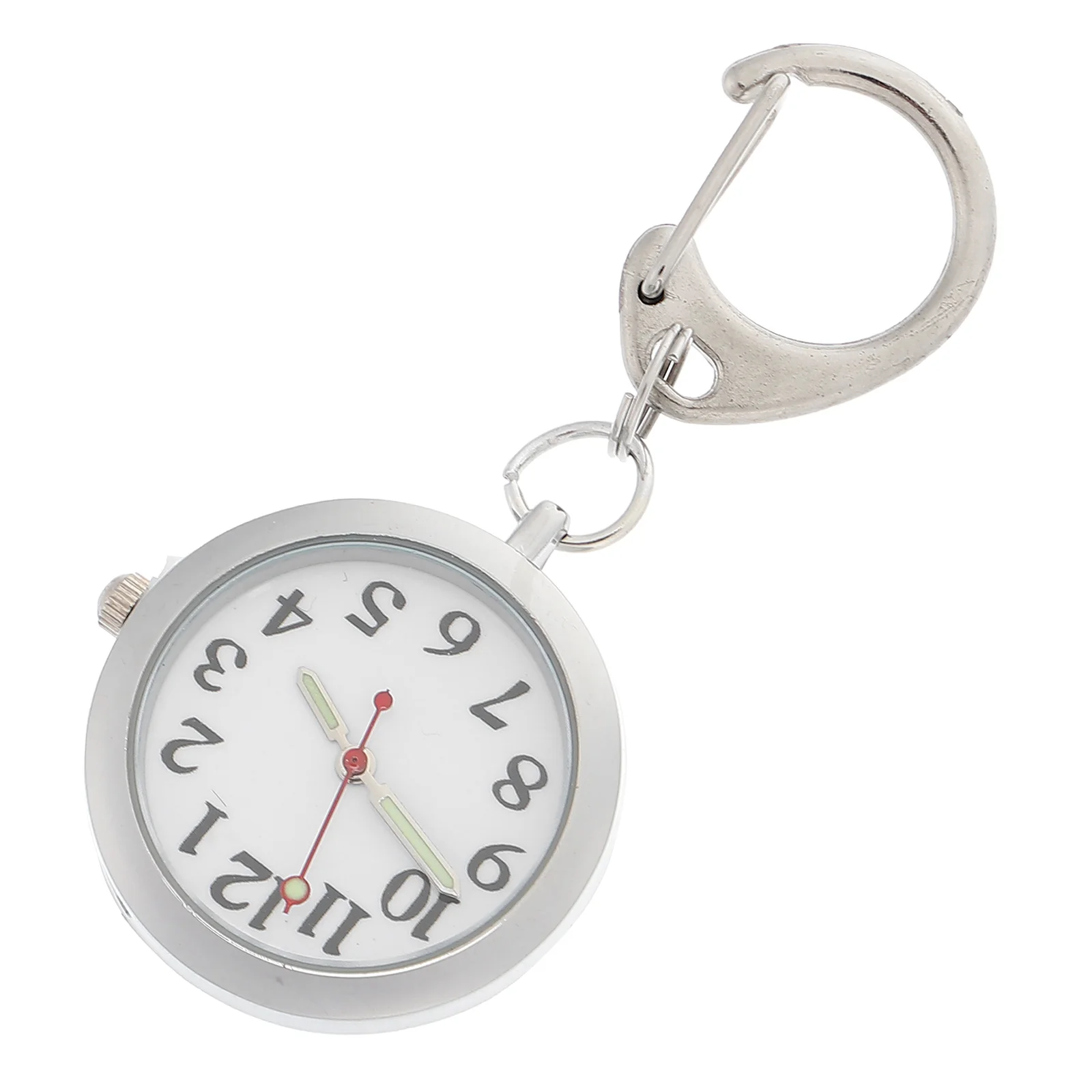 

Night Glowing Clip Stainless Night Glowing Clip Watch Steel Pocket Watch Buckle Luminous Hands Lightweight Doctor Gift