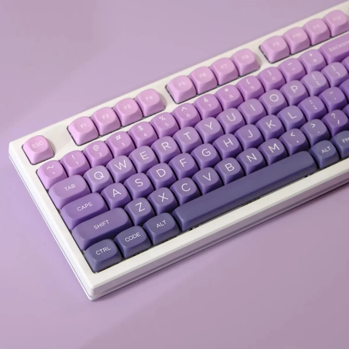 PBT Material 129 Key Violet MOA Profile Dye Sublimation Keycap Set For MX Switches Gaming Mechanical Keyboard  GK96