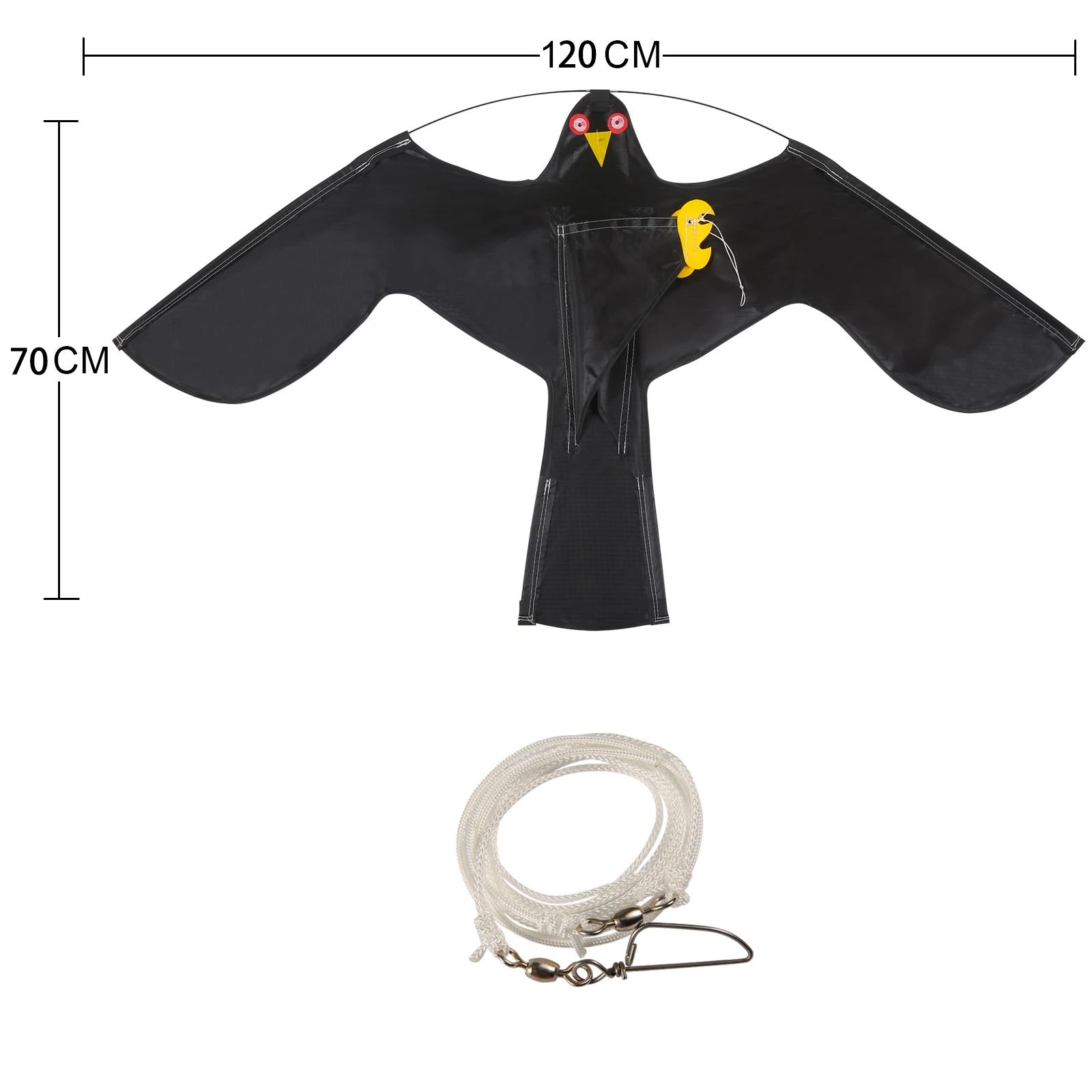 Bird Repeller Flying Hawk Kite for Crops Farm Protector Bird Scarer Flying Kite Style C Kite Without Pole