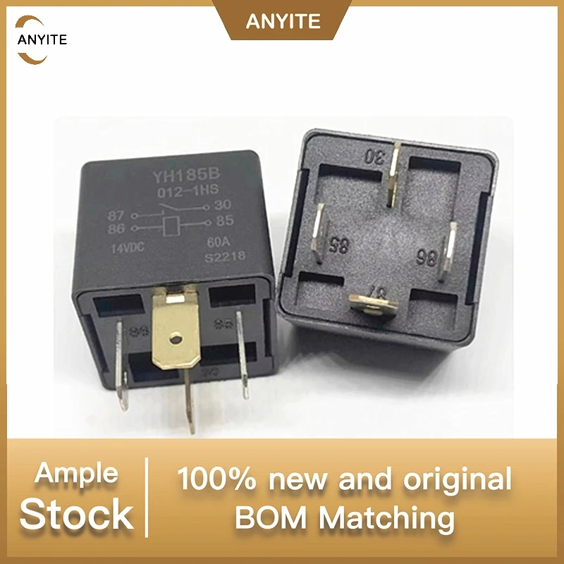 5Pcs/Lot  YH185B 012-1HS  12VDC 60A 4PIN