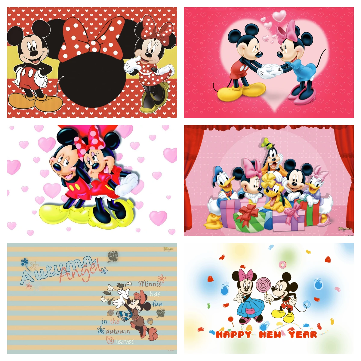 Minnie Mickey Mouse Disneyland Background For Photography Photo Backdrop Baby Shower Girl Birthday Party Decor Props Supplies