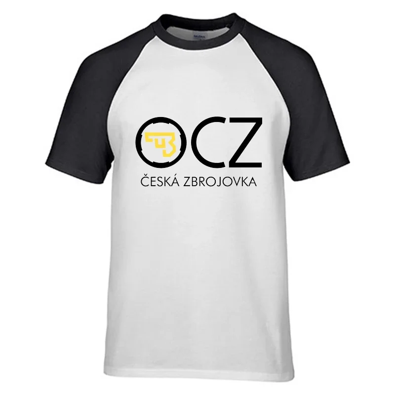 100% cotton T-shirt for men summer brand men's clothing CZ Ceska Zbrojovka Czech Firearms print casual Custom men's short sleeve