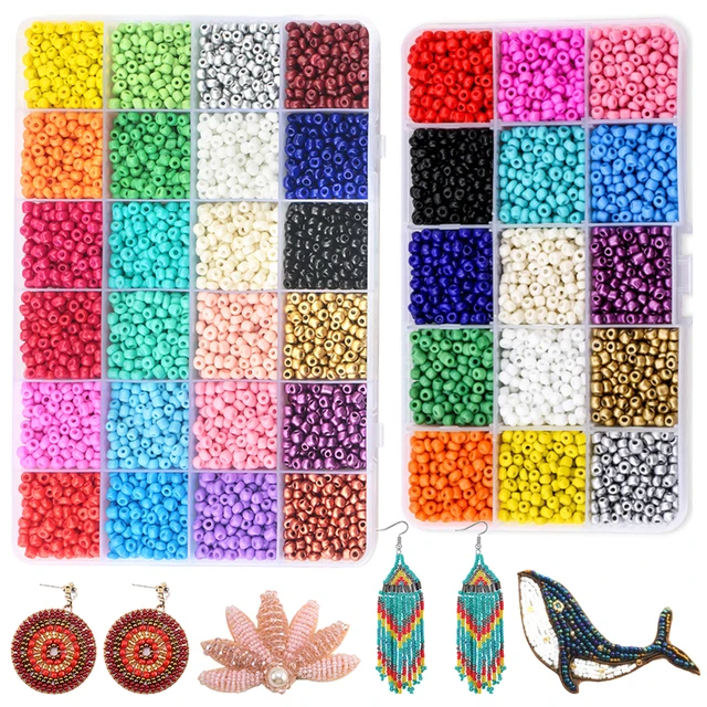 Wholesale 2mm 3mm 4mm Glass Seed Beads Kit Czech Seed Beads Round Beads For DIY Bracelet Necklace Jewelry Accessories 24 Colors AliExpress