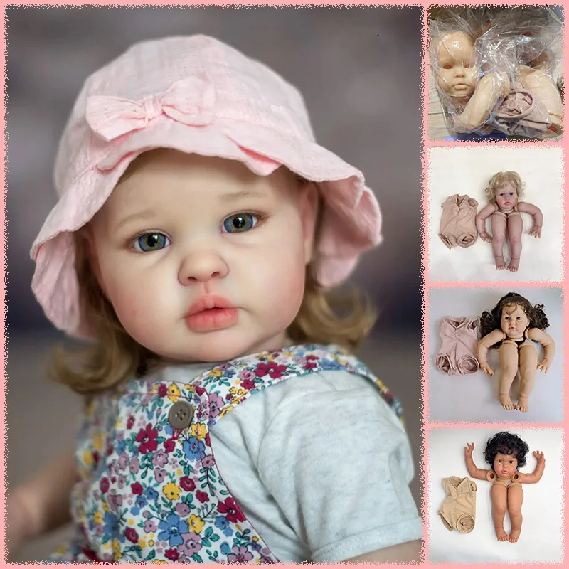 

22Inch Already Painted Kits/Un painted Kit Reborn Ellie Doll Kit Soft Touch Fresh Color DIY Doll Parts With Cloth Body