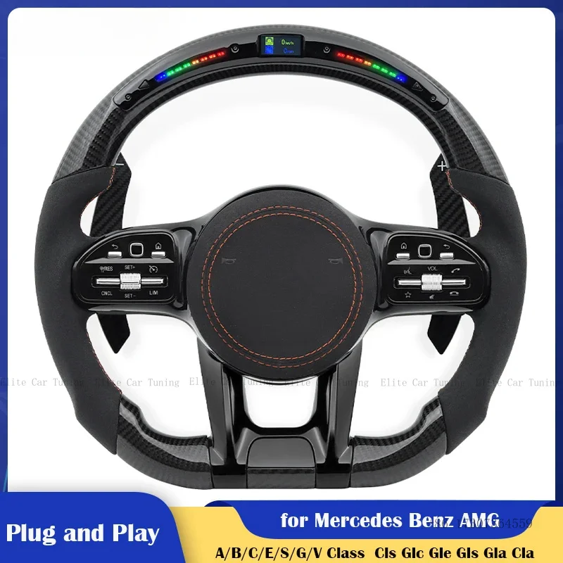 

Sport LED Carbon Car Steering Wheel for Mercedes-Benz AMG w167 w177 w205 w206 w213 w217 w222 w223 x253 w290 w292 w463