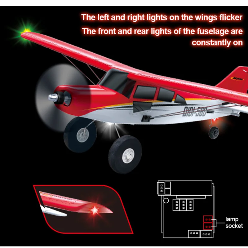 QIDI560 M7 RC Plane Off-road 4CH Remote Control Airplane With 500mm Wingspan Fixed Wing Aircraft Model Toys for Children