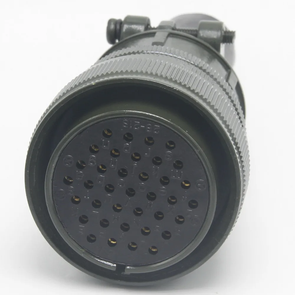 Imagem -02 - Pinos à Prova Impermeável Água Conector Servidor Plug Soquete Conector Aviação Plug em Linha Reta ou Direito Angular Ms3108a2821s Ms3102a28-21p 37