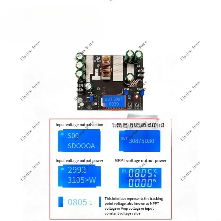 ZK-SJ30 700W Synchronous Rectifier 30A Automatic Up and Down Power Supply Module Solar Charging MPPT