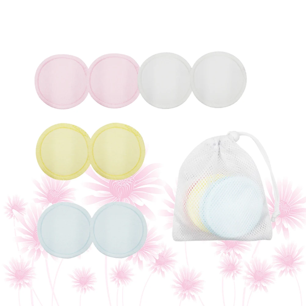 

8pcs Makeup Remover Pads Set Reusable Soft Facial Cleansing Pads For Sensitive Skin Travel Cotton Wash Cloth Makeup