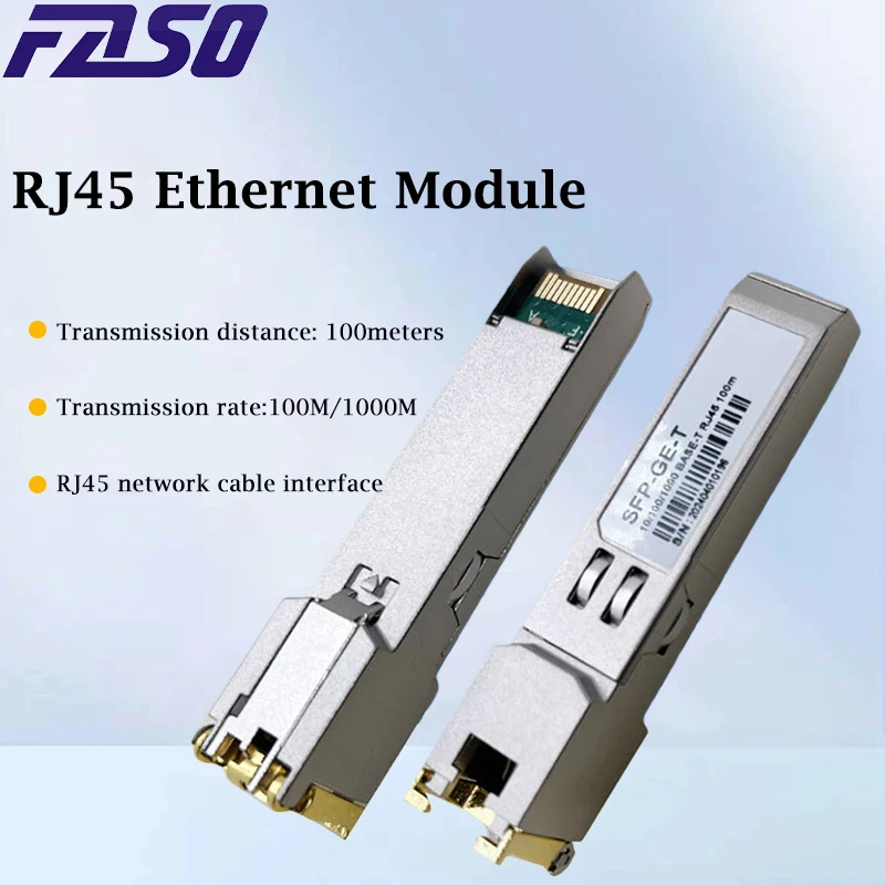 10/100/1000M Adaptive BASE-T RJ45 SFP Module For Arista/Dell/Cisco Switch/Router SFP To RJ45 Ethernet Module Copper Transceiver